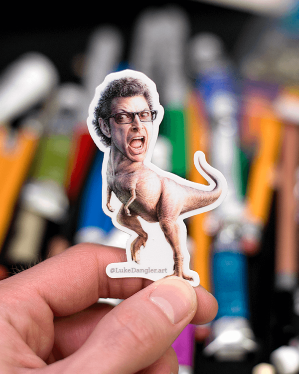 Jeff Goldblum Dinosaur Sticker