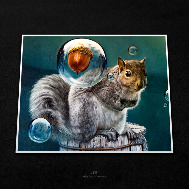 Squirrel Dreaming of Nuts Print