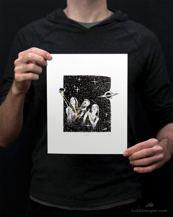 Black Hole Selfie Constellation Print 8x10