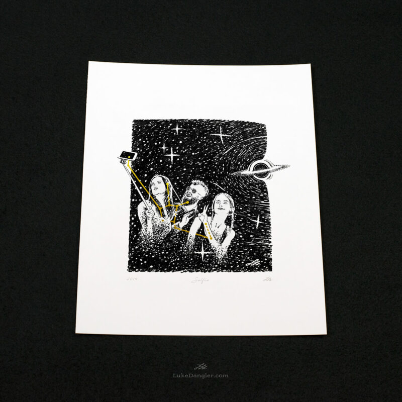 Black Hole Selfie Constellation Print