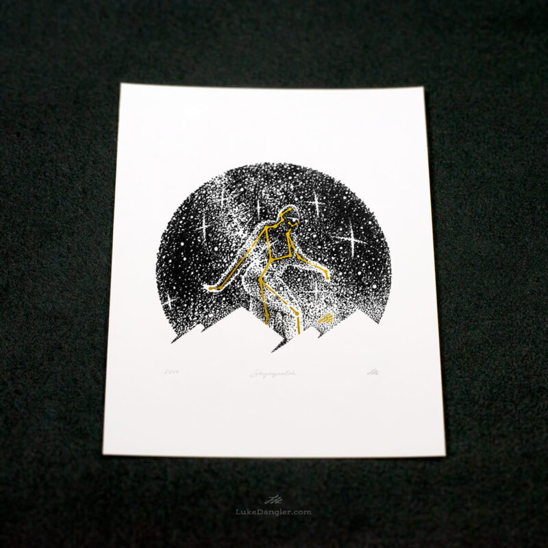 Bigfoot Sasquatch Constellation Print