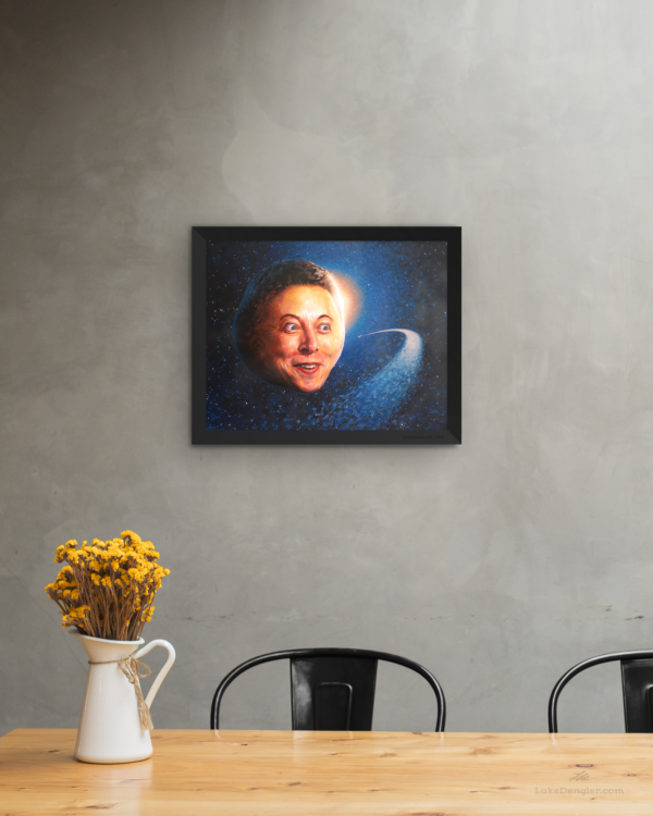 Elon Musk Planet To Infinity & Elon Print Framed