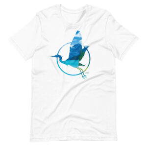Great Blue Heron Painting Shirt White