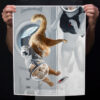 Space Cat Oil Painting - Intruder Print 16x20