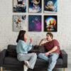 Space Cat Oil Painting Series 16x20 Canvases
