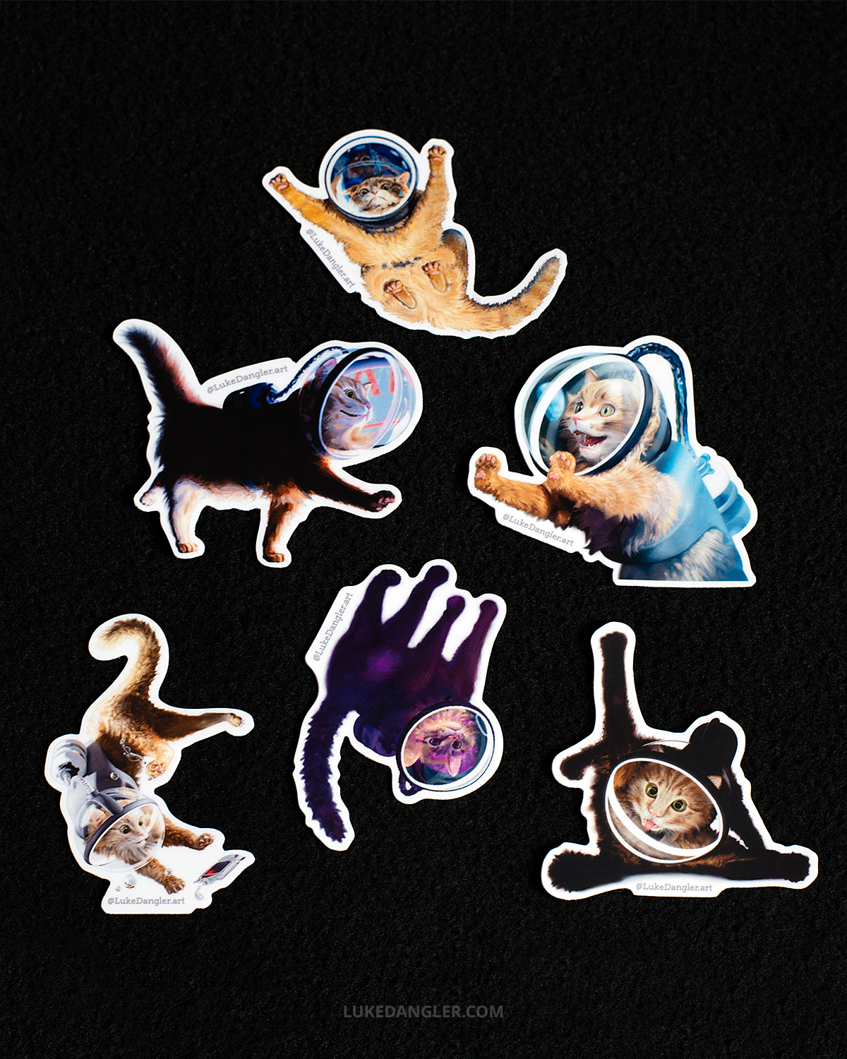 Space Cat Sticker Pack