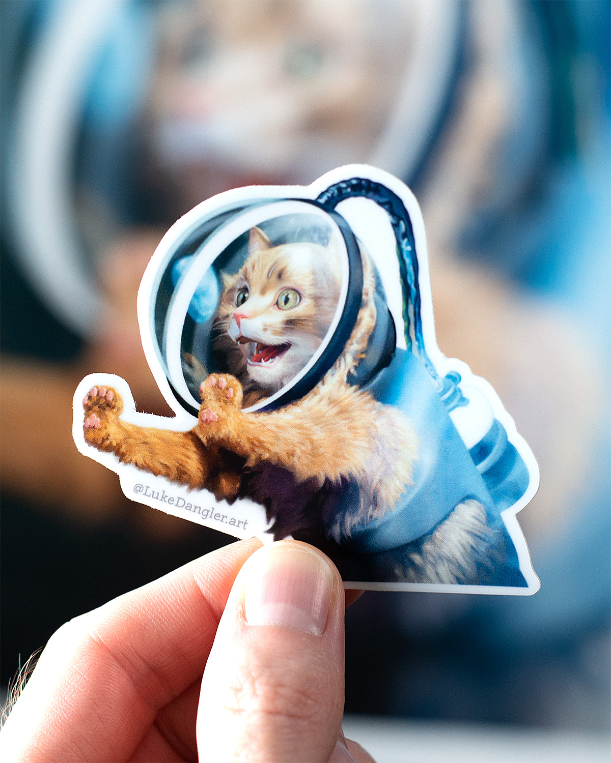 Space Cat Sticker – Orbit