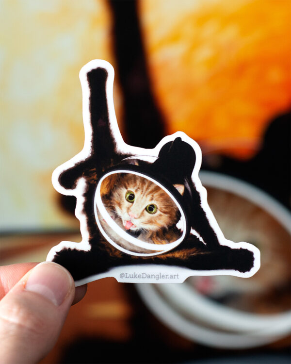 Space Cat Sticker - Destination