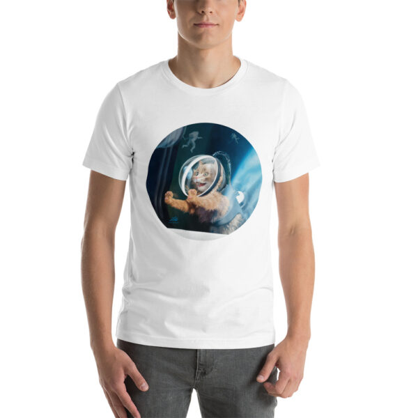 White Space Cat Shirt With "Orbit" Print
