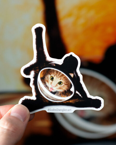 Space Cat Sticker – Destination