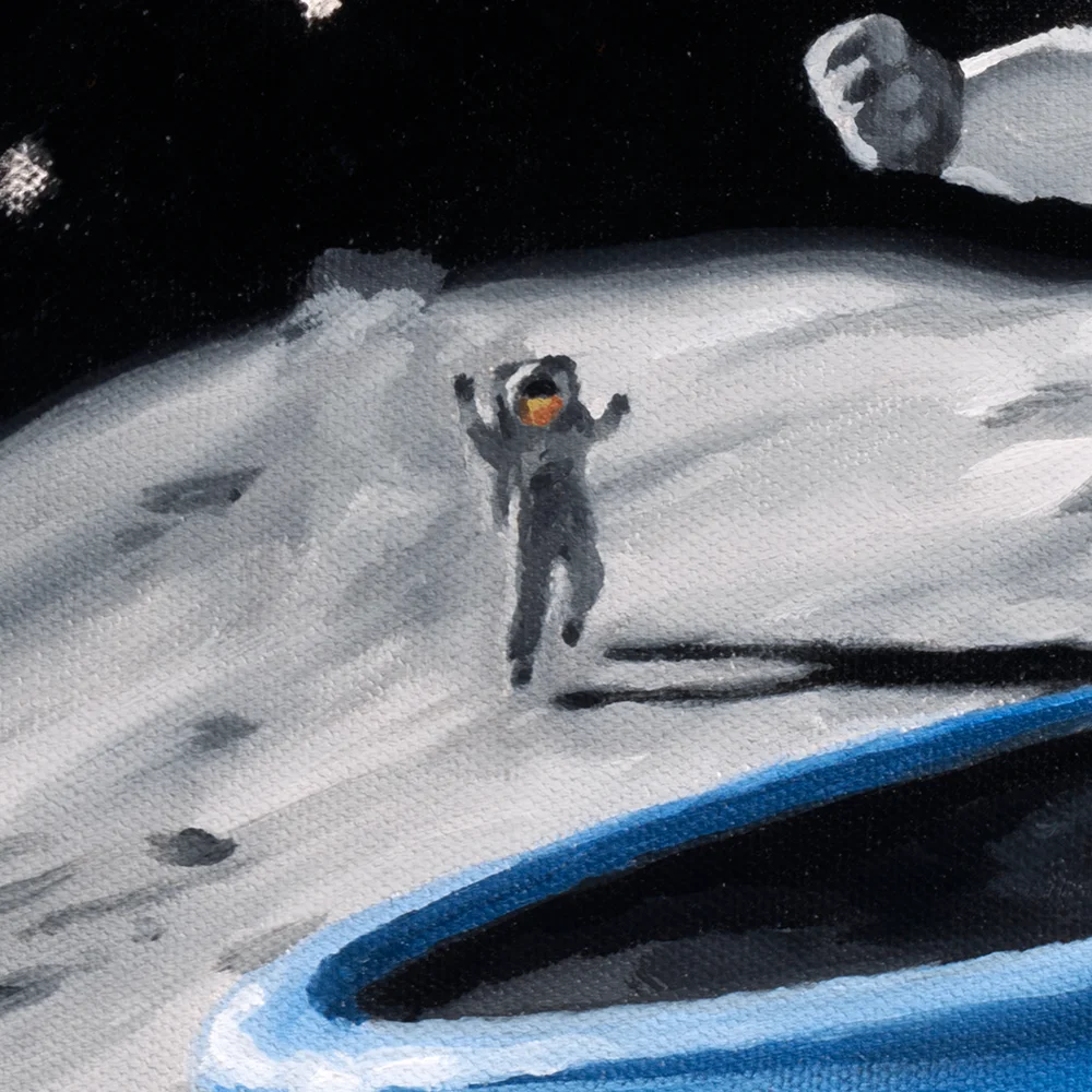 Giant Leap - Oil On Canvas - detail